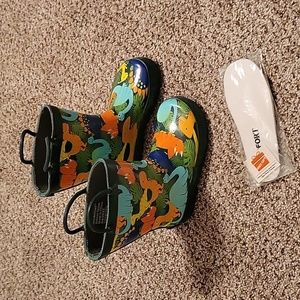 Boys toddler Landchief Dinosaur Rain Boots Like New 10
